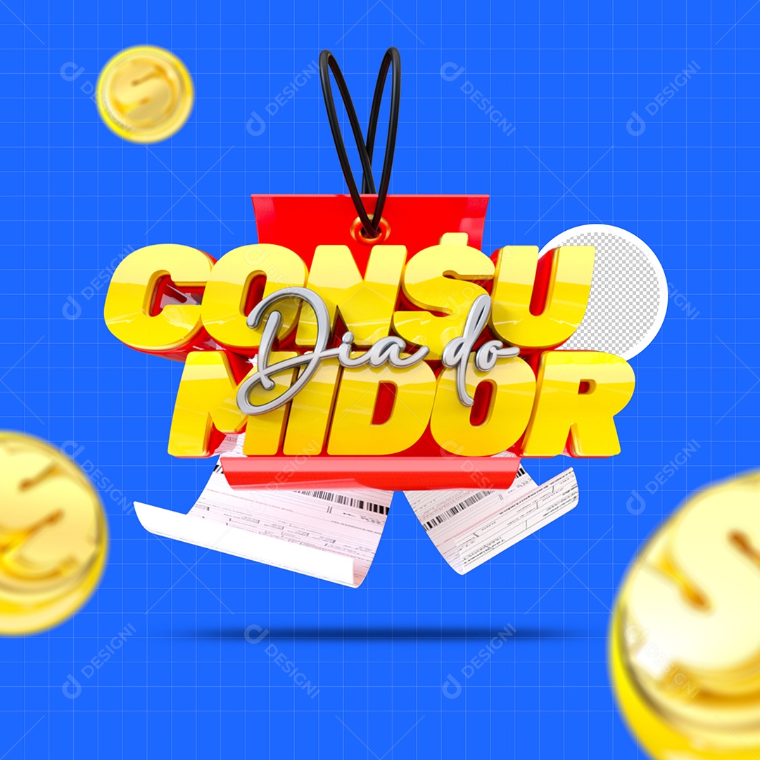Selo 3 Dia do Consumidor Social Media PSD Editável