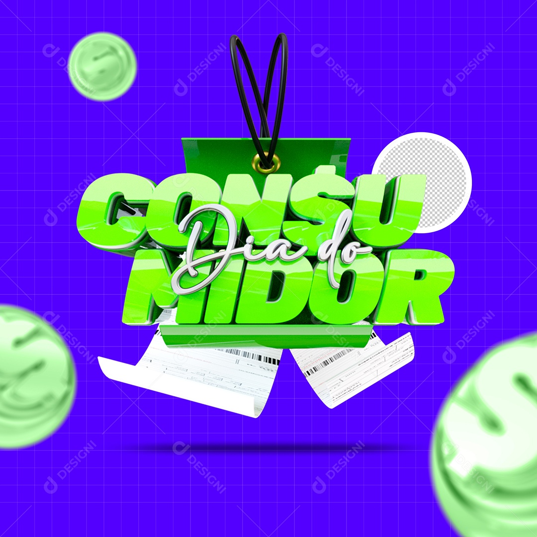 Selo 3 Dia do Consumidor Social Media PSD Editável