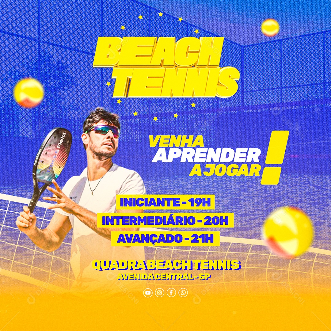 Beach Tennis Social Media PSD Editável