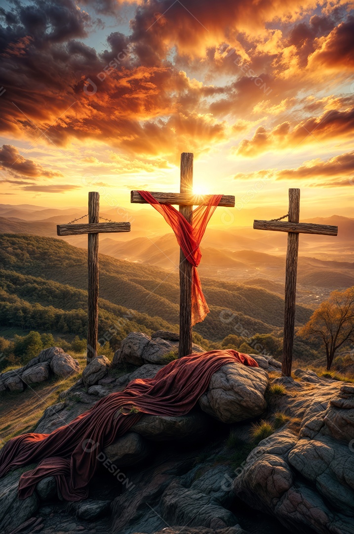 Imagem monte calvario jesus crucificado semana santa sexta feira santa páscoa