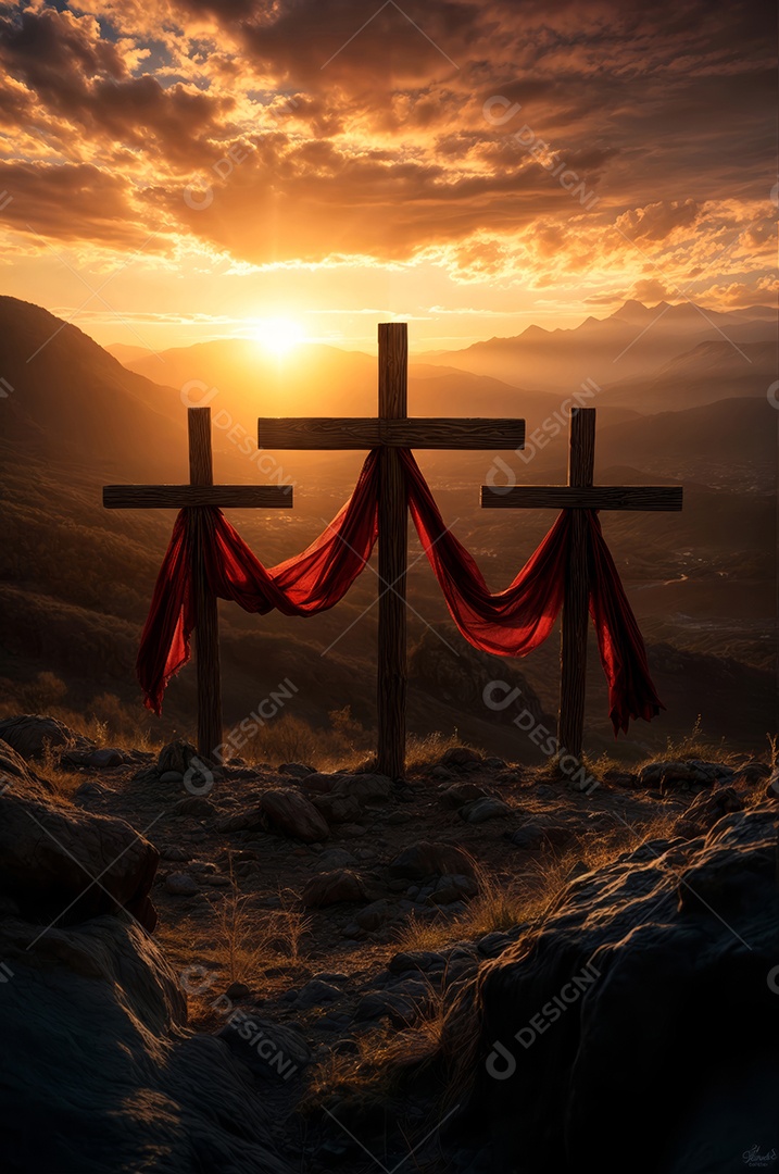 Imagem monte calvario jesus crucificado semana santa sexta feira santa páscoa