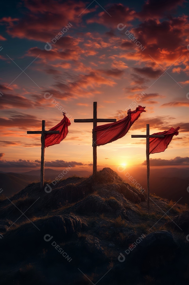 Imagem monte calvario jesus crucificado semana santa sexta feira santa páscoa