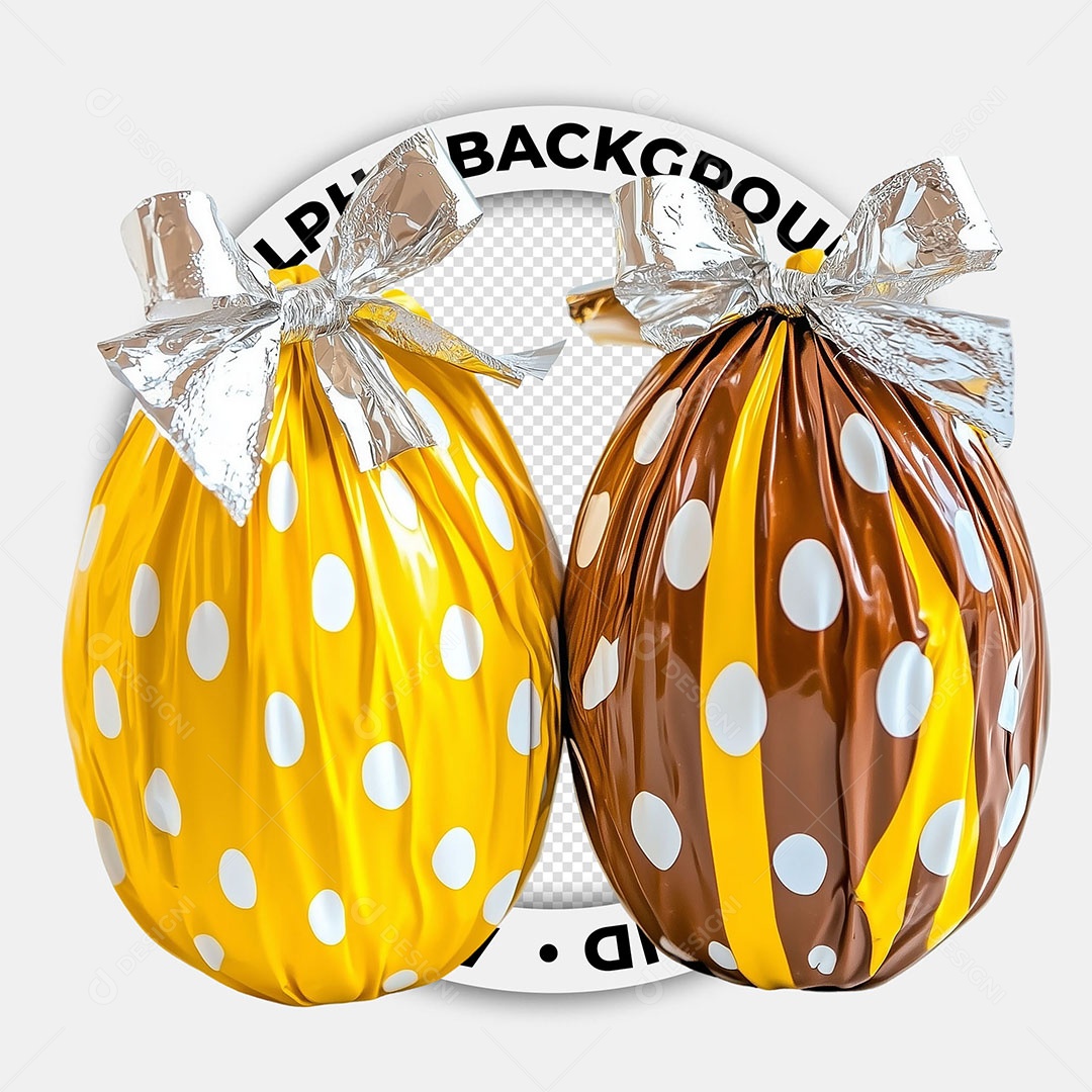 Elemento 3D Ovos de Páscoa Para Composição PSD