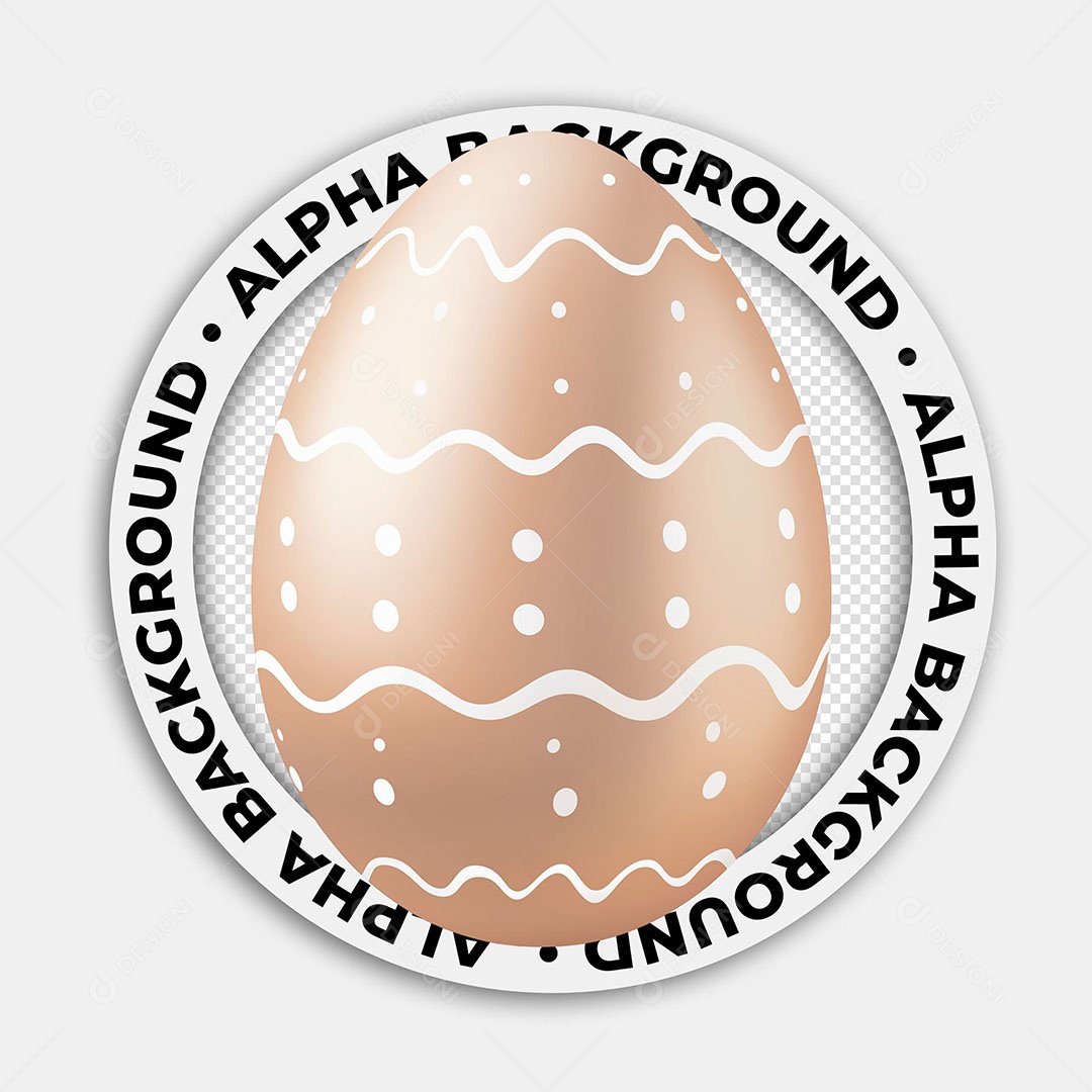 Elemento 3D Ovo de Páscoa Para Composição PSD