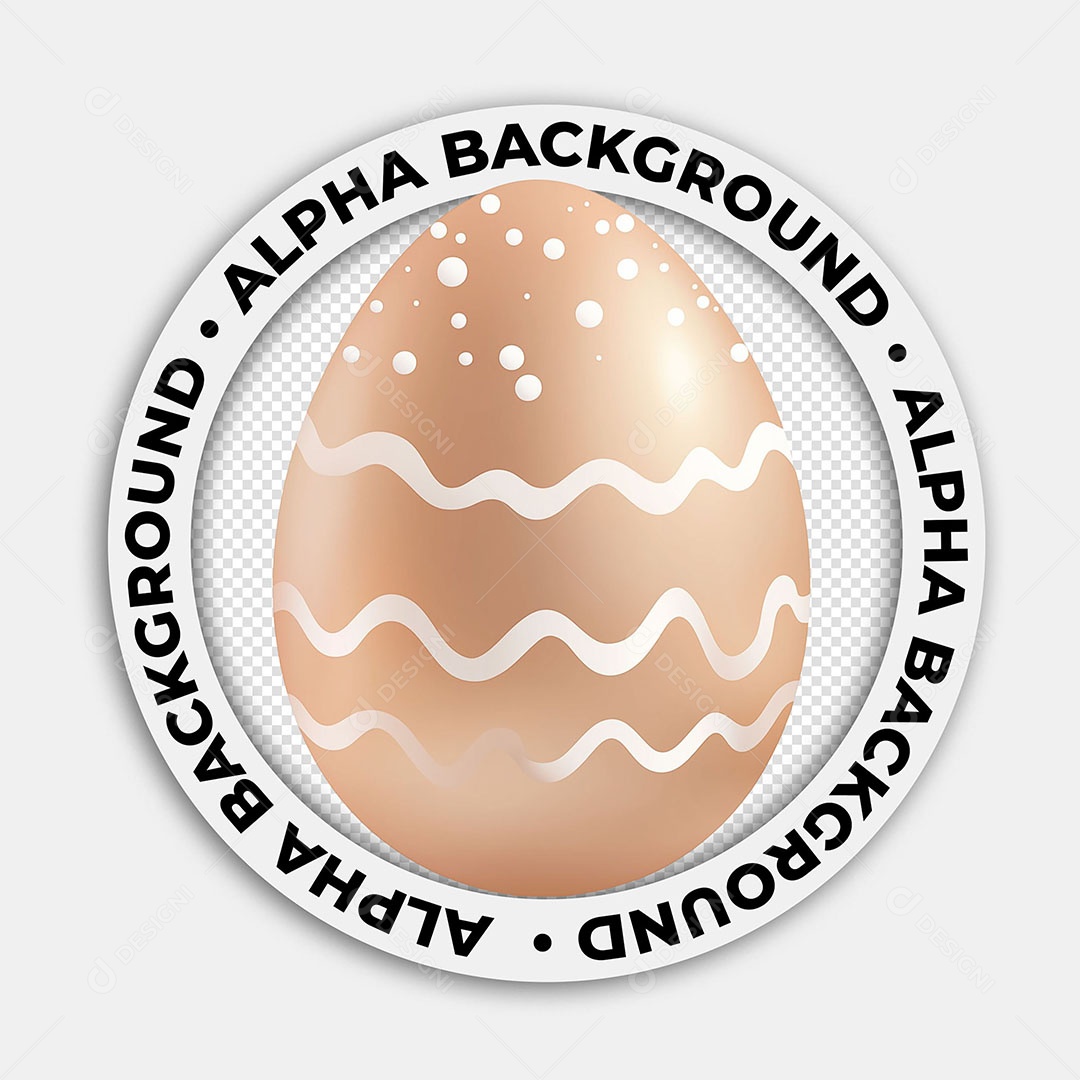 Elemento 3D Ovo de Páscoa Para Composição PSD