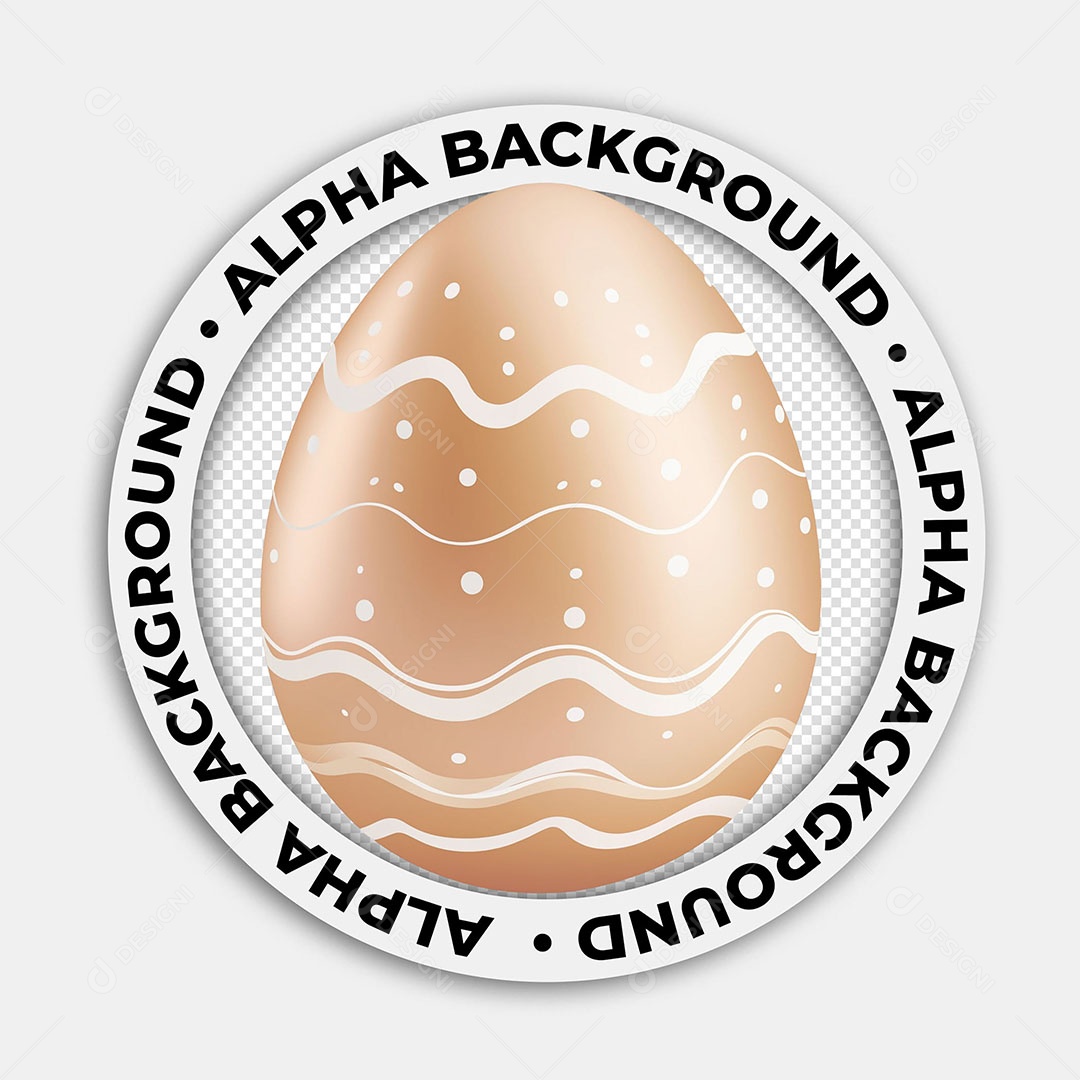 Elemento 3D Ovo de Páscoa Para Composição PSD