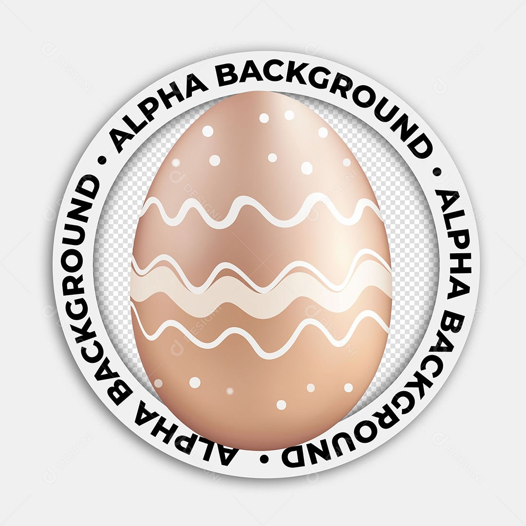 Elemento 3D Ovo de Páscoa Para Composição PSD