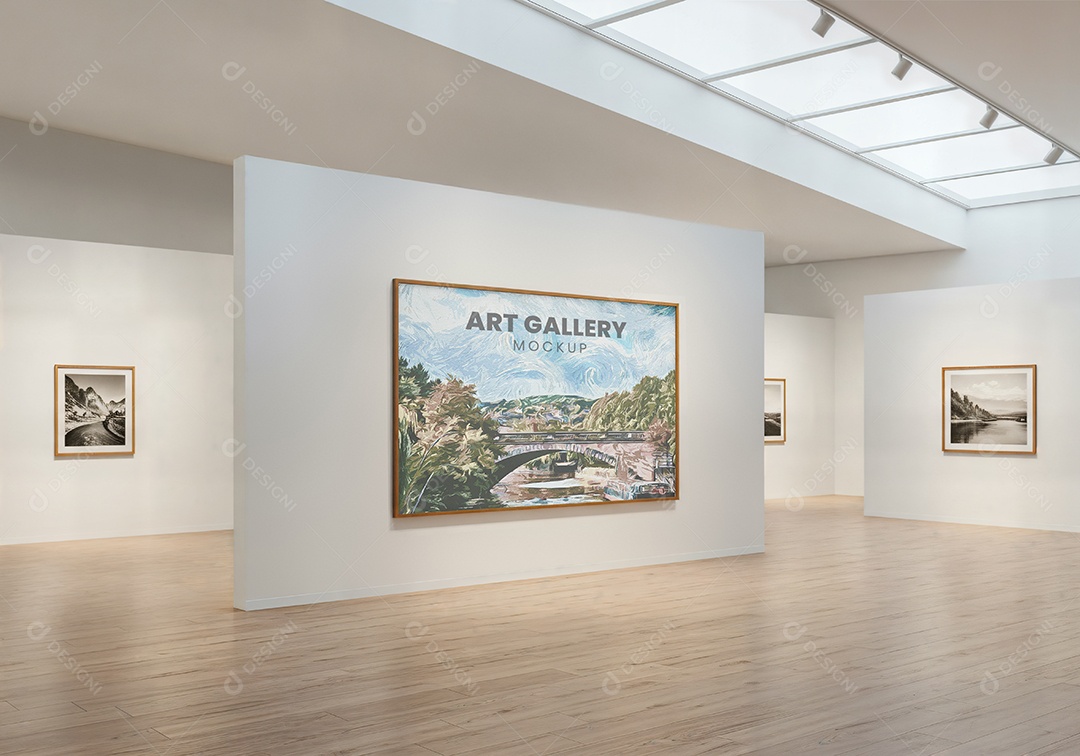 Mockup Galeria de Arte PSD Editável