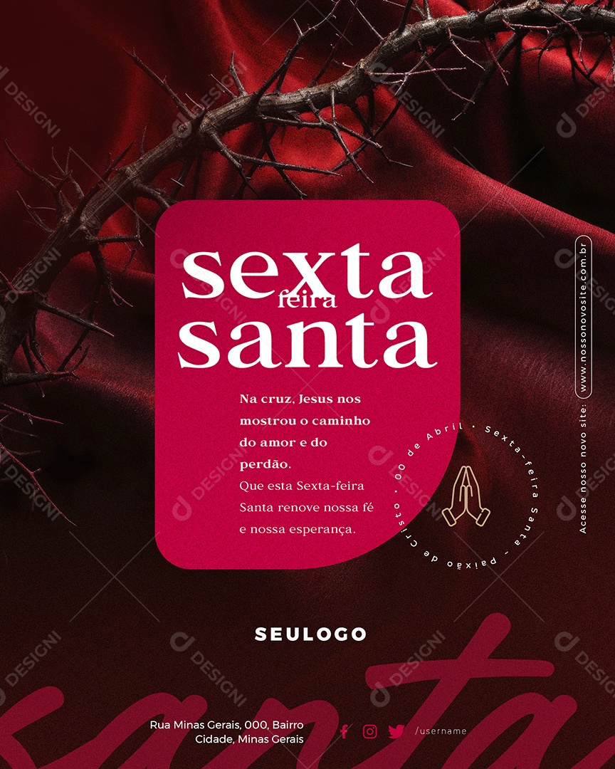 Sexta Feira Santa Social Media PSD Editável