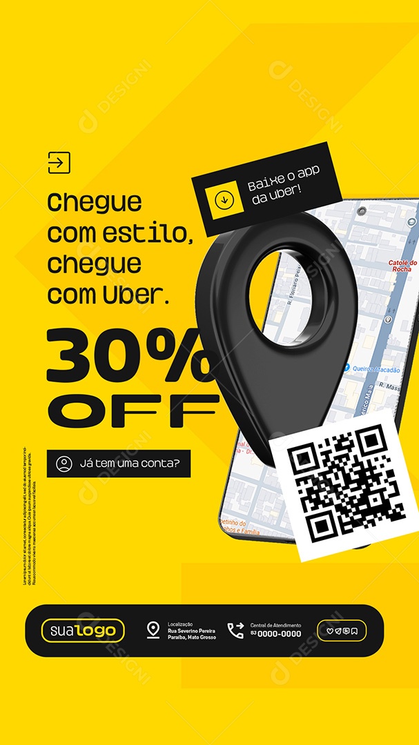 Story Uber Chegue Com Estilo Social Media PSD Editável