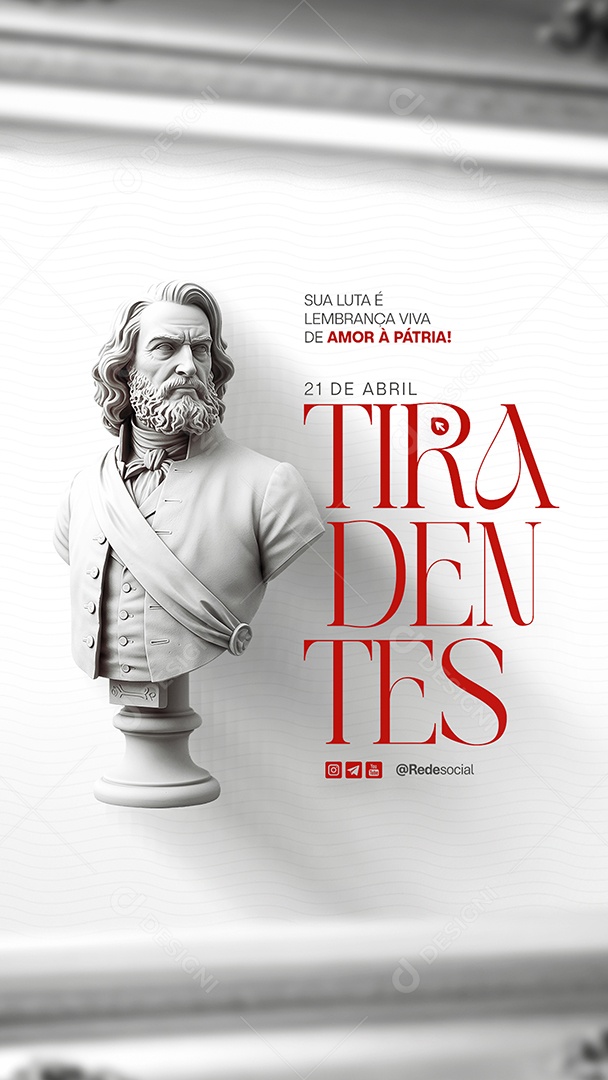 Dia de Tiradentes 21 de Abril Social Media PSD Editável