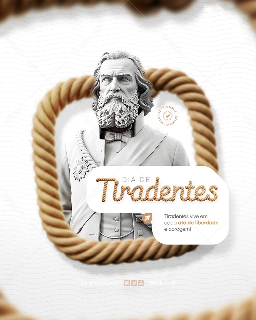 Dia de Tiradentes 21 de Abril Social Media PSD Editável