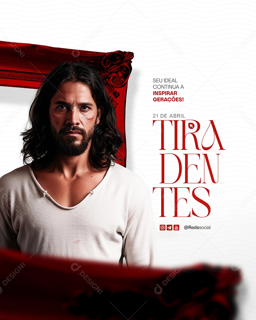 Dia de Tiradentes 21 de Abril Social Media PSD Editável