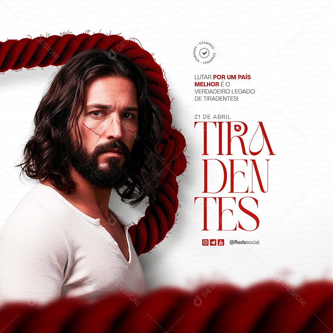 Dia de Tiradentes 21 de Abril Social Media PSD Editável