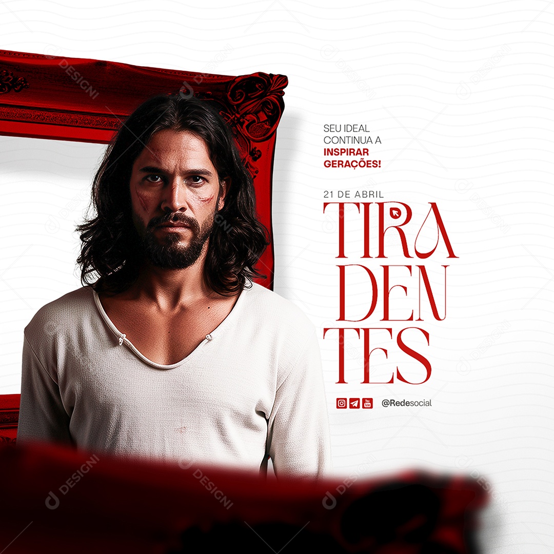 Dia de Tiradentes 21 de Abril Social Media PSD Editável