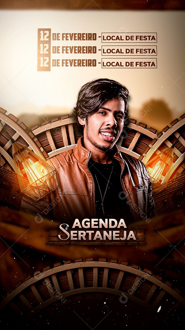 Story Agenda De Show Sertanejo Social Media PSD Editável