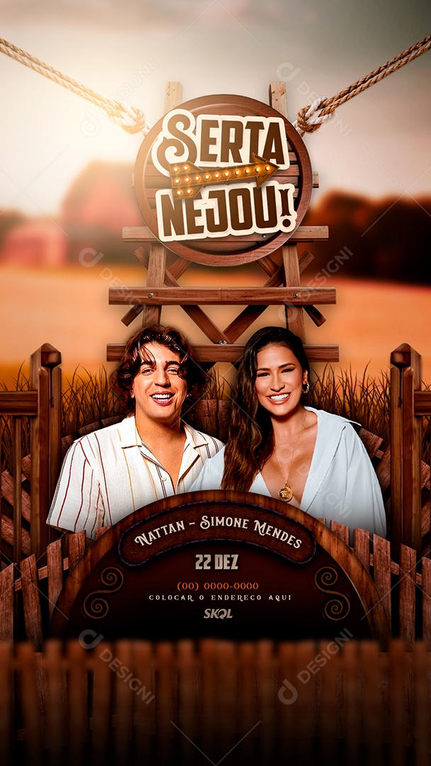 Story Agenda De Show Sextanejou Social Media PSD Editável