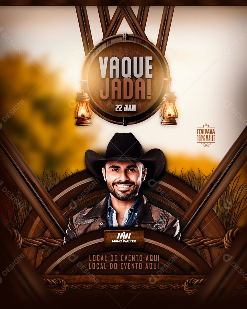 Flyer Agenda De Show Vaquejada Social Media PSD Editável