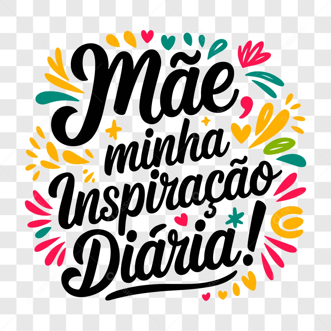 Lettering Dia das Mães EPS + PNG