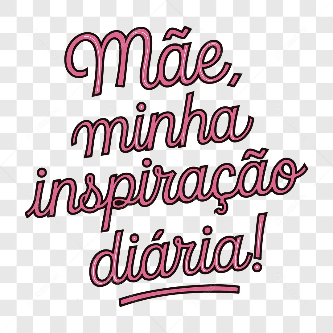 Lettering Dia das Mães EPS + PNG