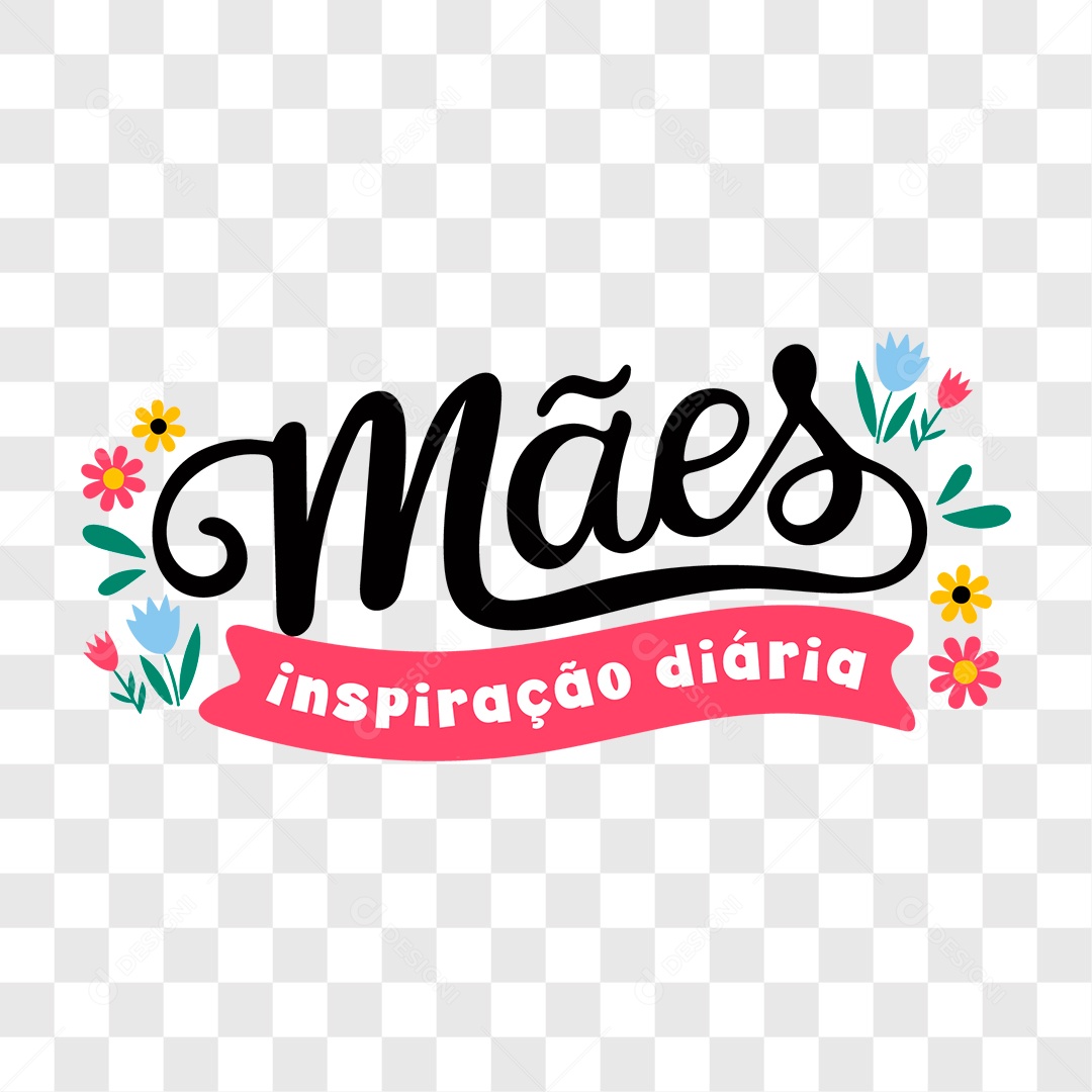 Lettering Dia das Mães EPS + PNG