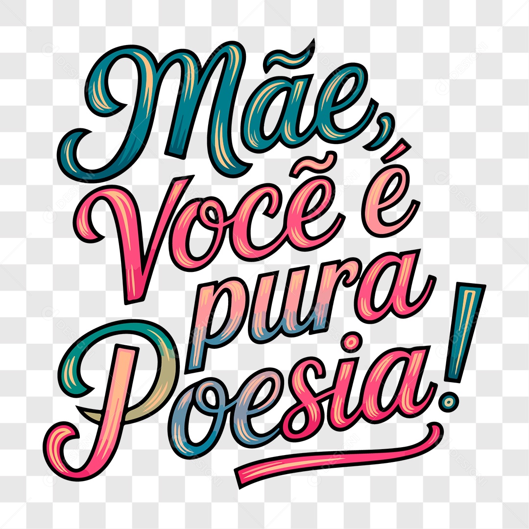 Lettering Dia das Mães EPS + PNG