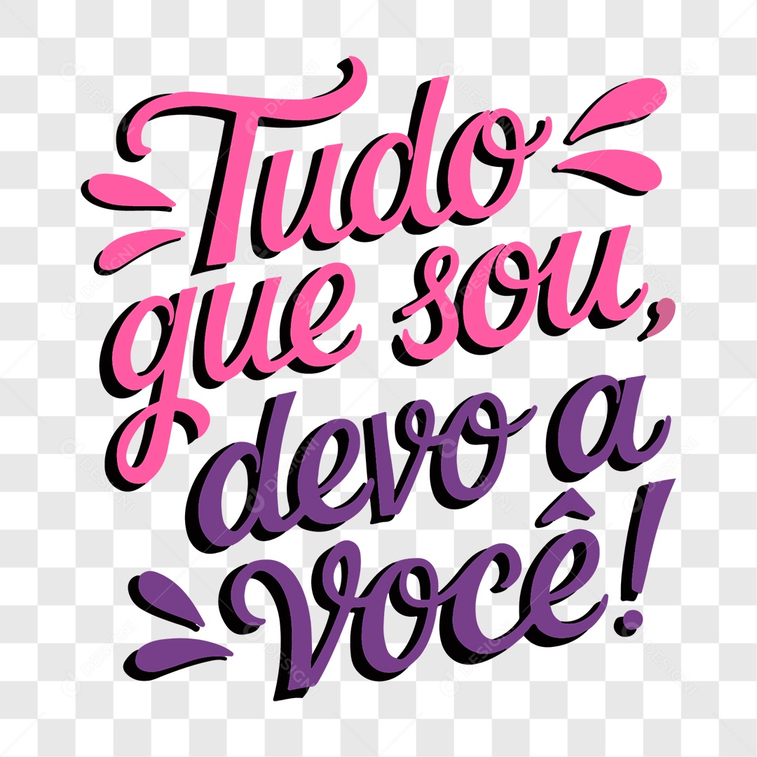 Lettering Dia das Mães EPS + PNG