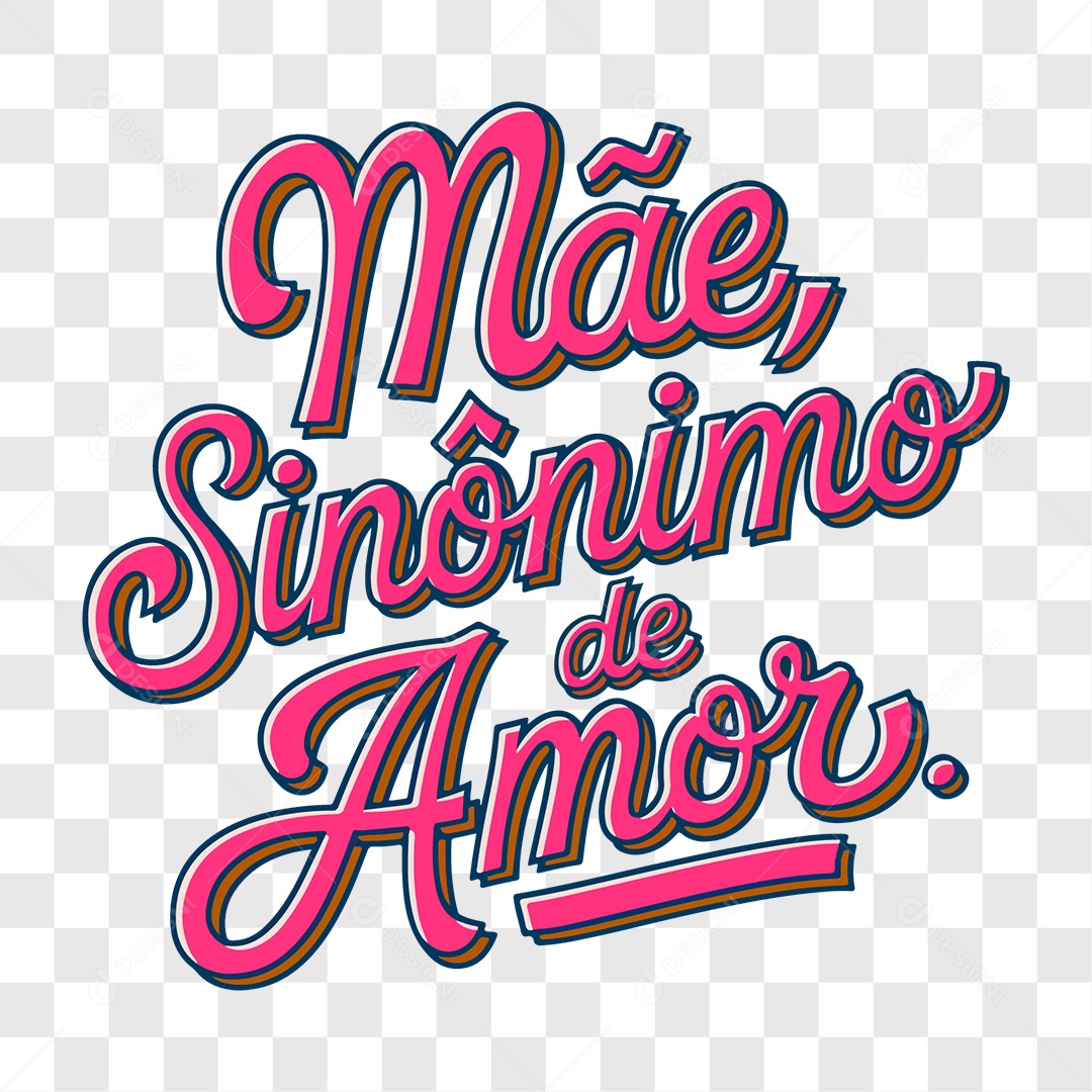 Lettering Dia das Mães EPS + PNG