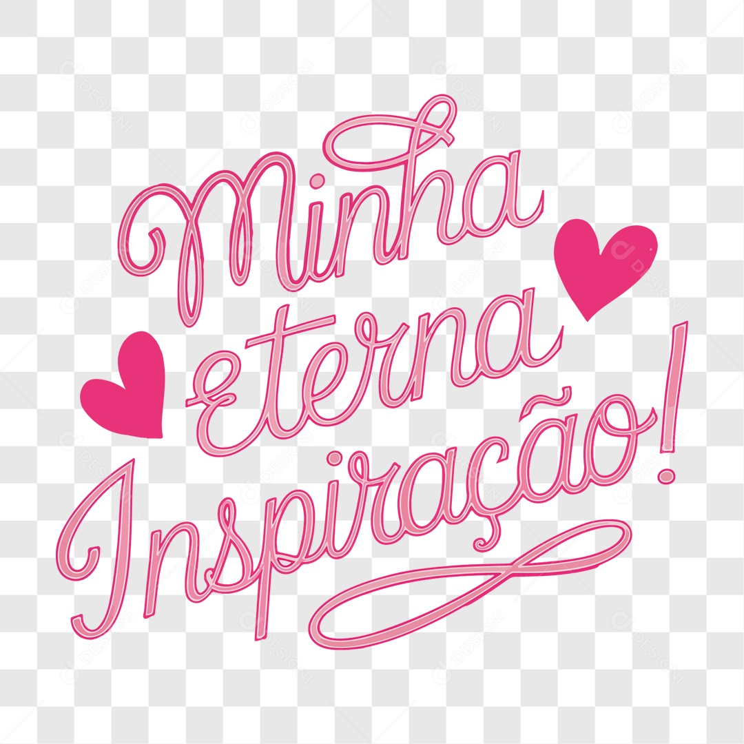 Lettering Dia das Mães Minha Eterna Inspiração EPS + PNG