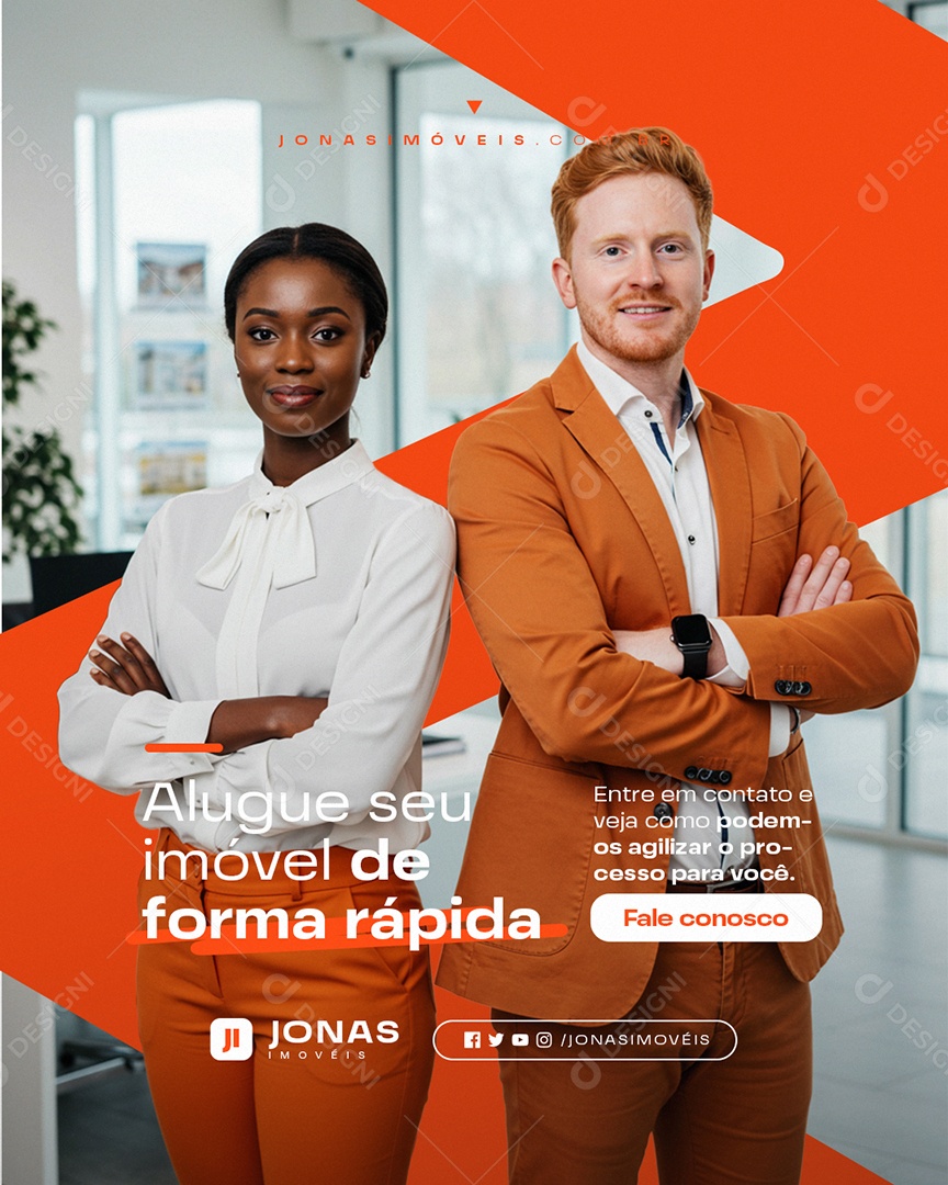 Corretor de Imóveis Alugue seu Imóvel Social Media PSD Editável