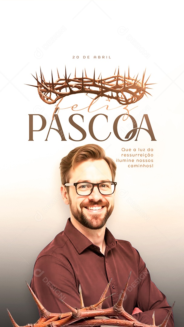 Story Feliz Páscoa 20 de Abril Social Media PSD Editável