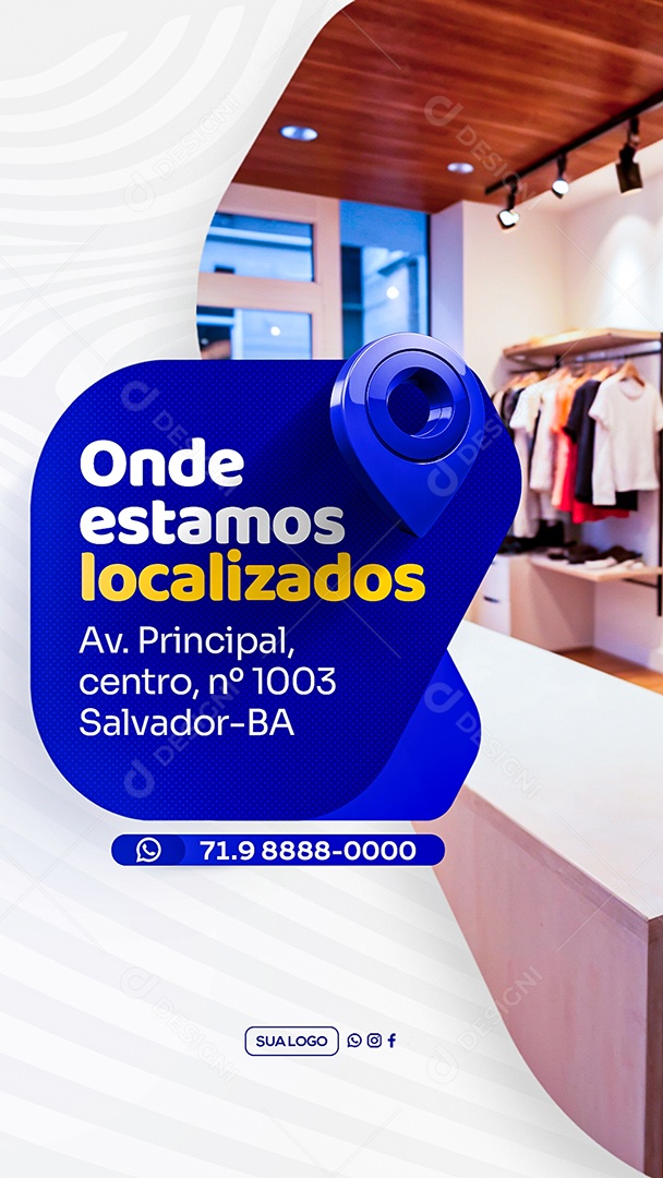 Story Onde Estamos Localizados Social Media PSD Editável