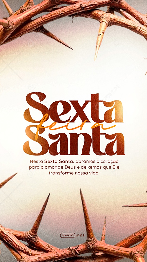 Story Sexta Feira Santa 18 de Abril Social Media PSD Editável