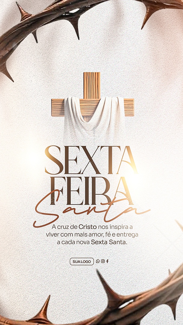 Story Sexta Feira Santa 18 de Abril Social Media PSD Editável