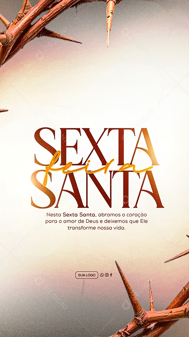 Story Sexta Feira Santa 18 de Abril Social Media PSD Editável