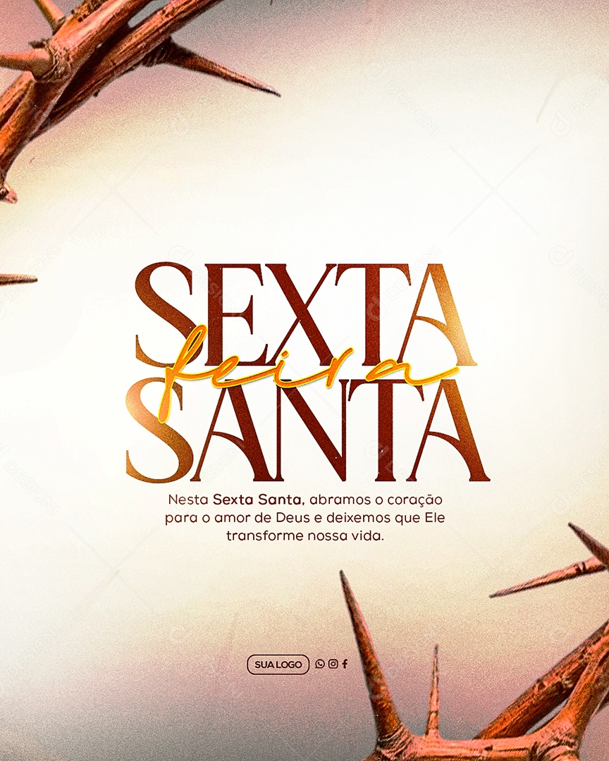 Sexta Feira Santa 18 de Abril Social Media PSD Editável