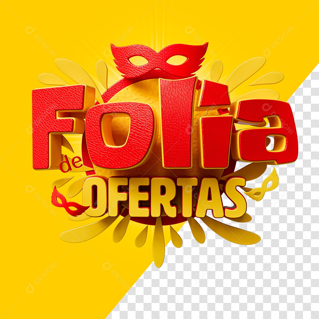 Selo 3D Folia de Ofertas para Composição PSD