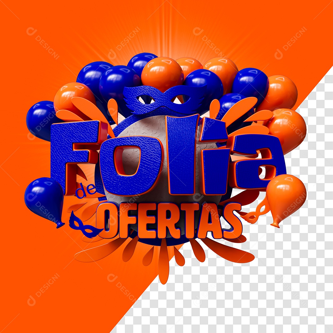 Selo 3D Folia de Ofertas para Composição PSD