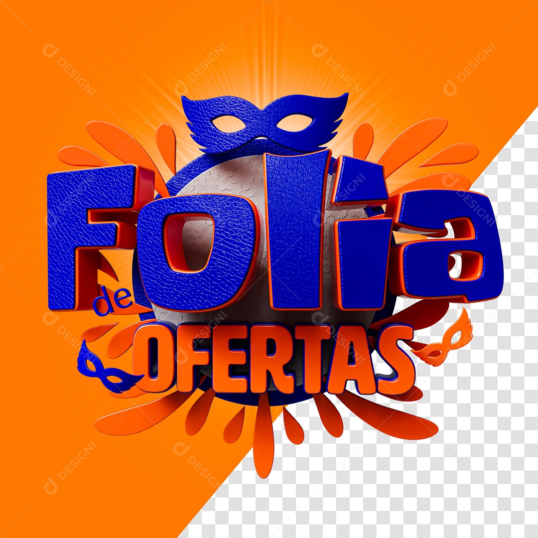 Selo 3D Folia de Ofertas para Composição PSD