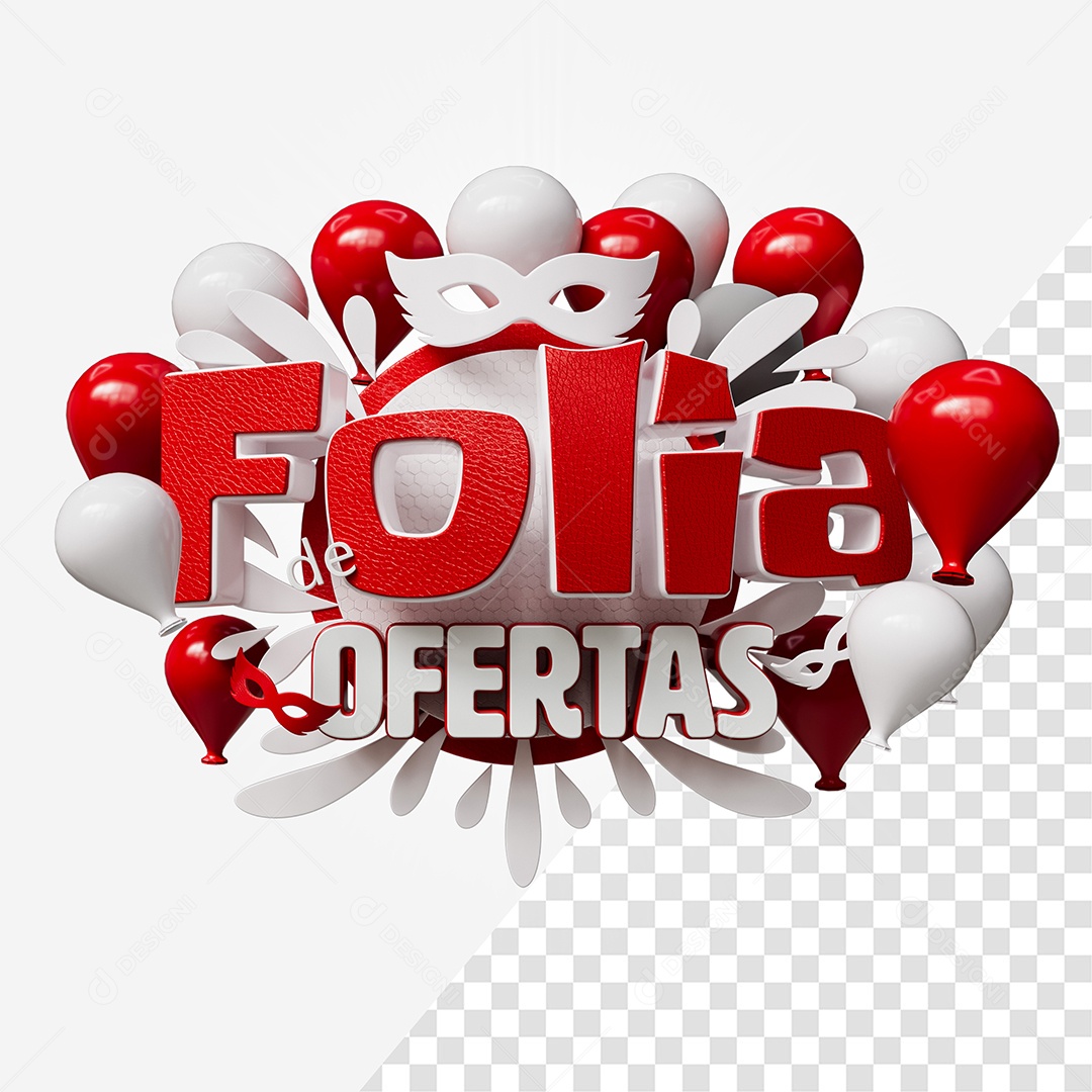 Selo 3D Folia de Ofertas para Composição PSD