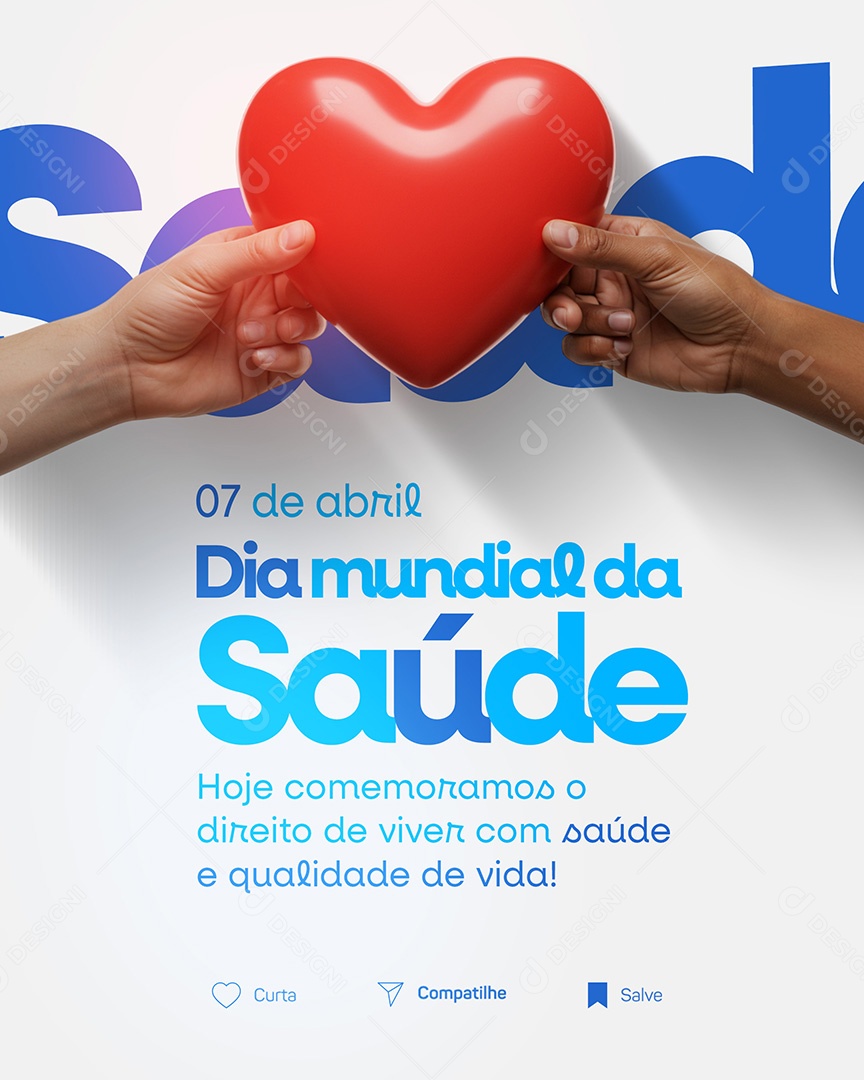 Flyer Dia Mundial da Saúde 07 de Abril Social Media PSD Editável
