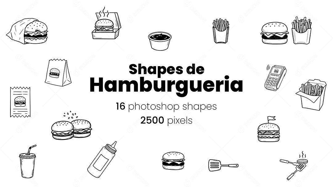 Hamburgueria Ícones Shapes CSH