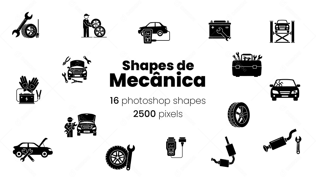 Mecânica Ícones Shapes CSH