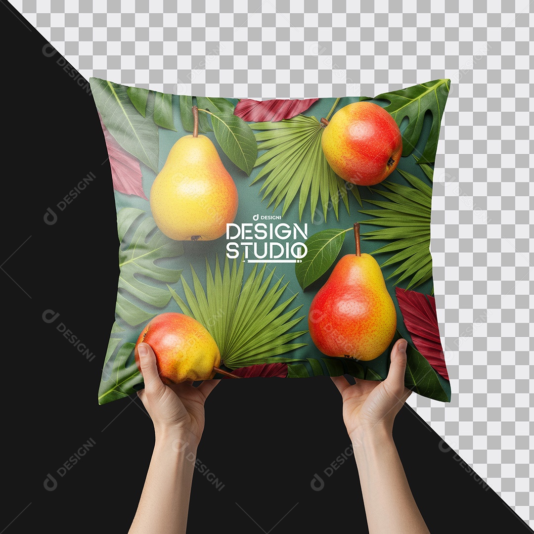 Mockup Almofada na Mão PSD Editável