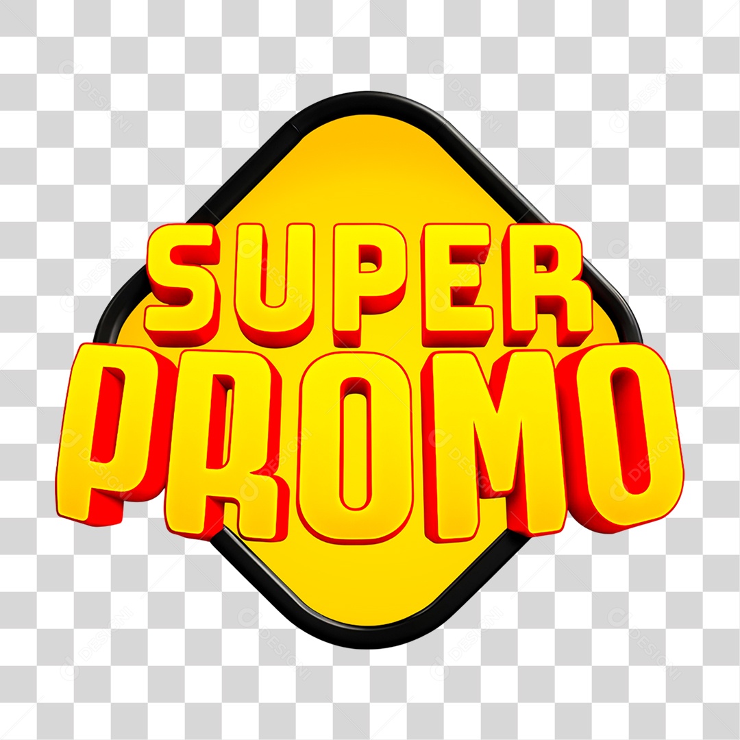 Selo 3D Super Promo PNG Transparente