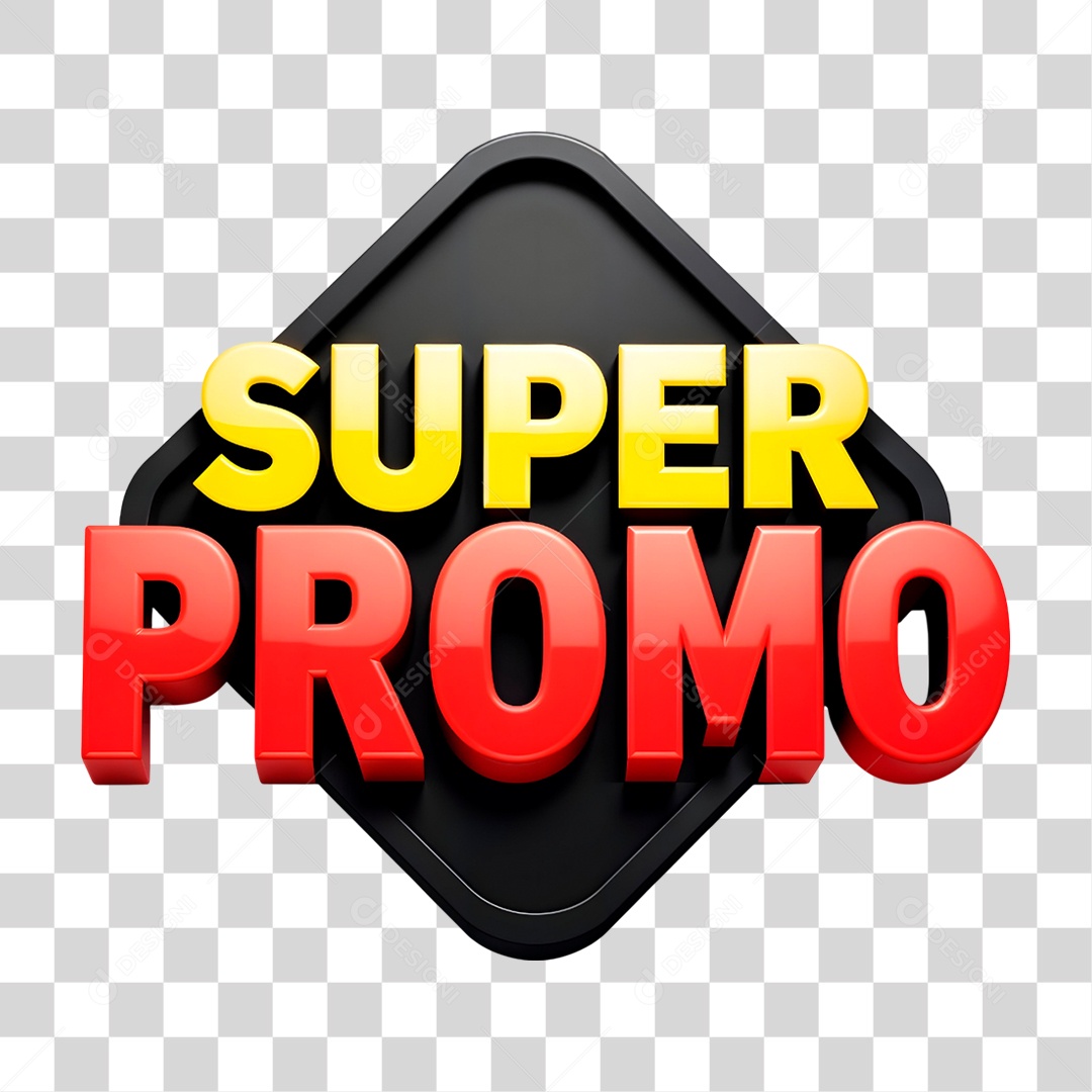 Selo 3D Super Promo PNG Transparente