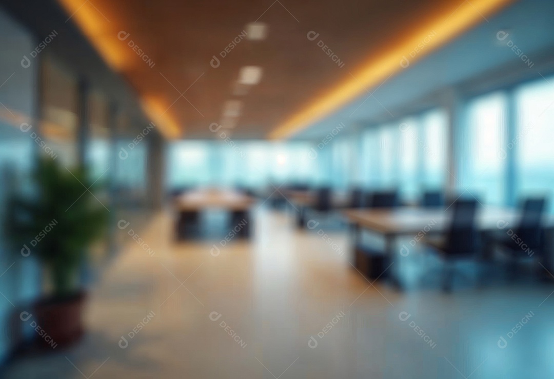 Escritório de trabalho com fundo desfocado