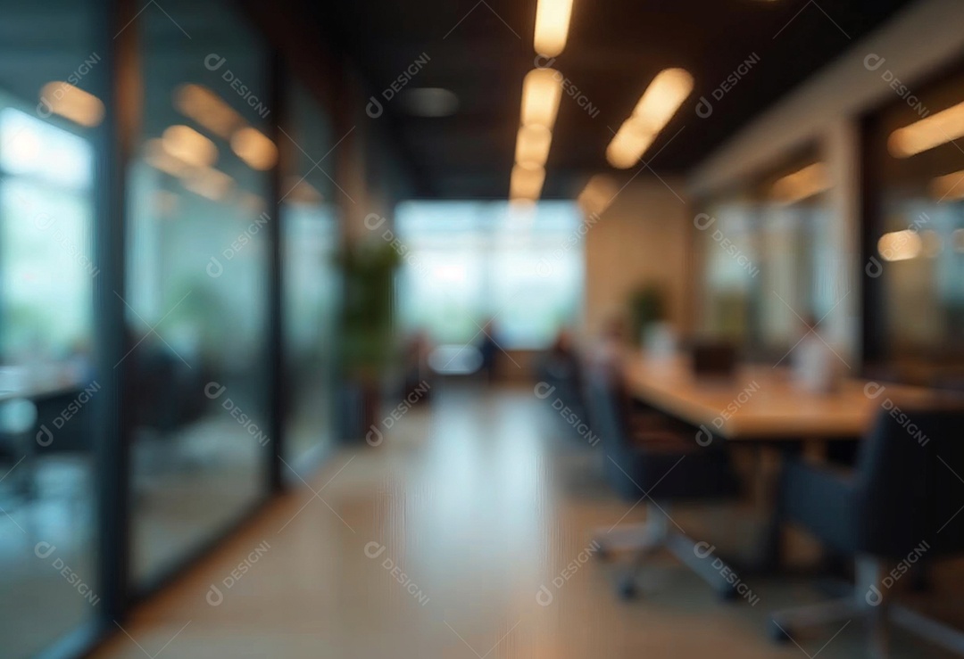 Escritório de trabalho com fundo desfocado