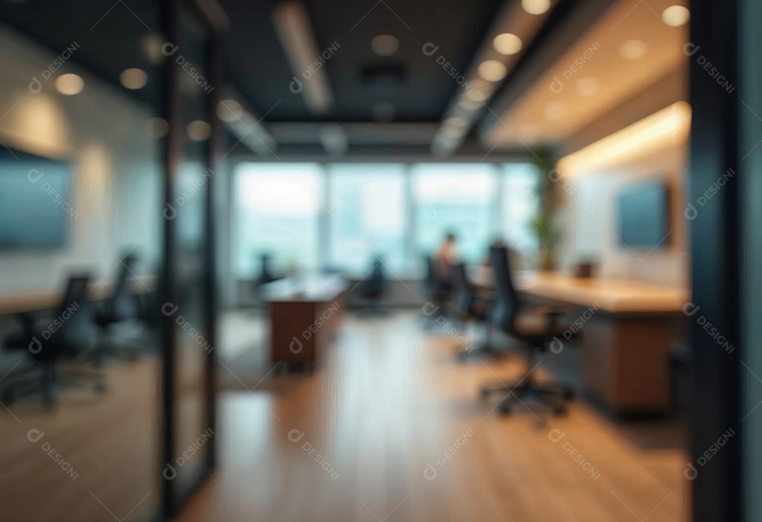 Escritório de trabalho com fundo desfocado