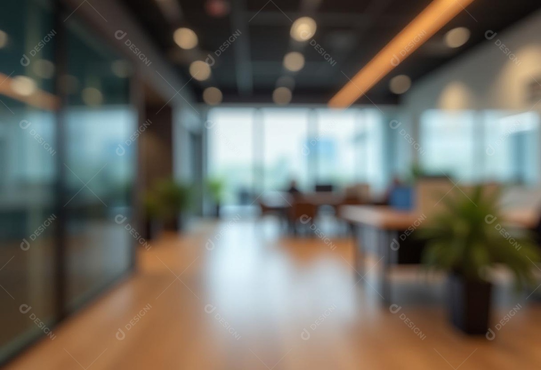 Escritório de trabalho com fundo desfocado